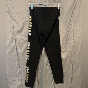 Pink brand gold and silver bling sequined legging.